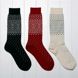 Alpaca Bamboo Blend Nordic Crew Sock - Black