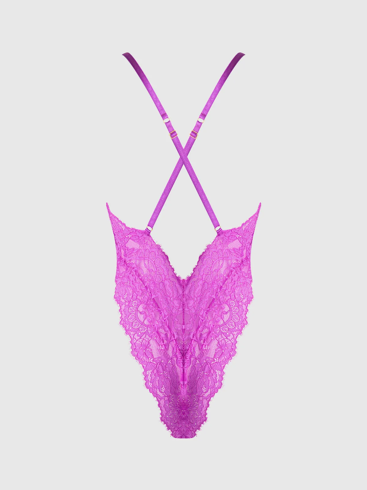 Arianna Lace & Chains Plunge Teddy by Frederick's of Hollywood
