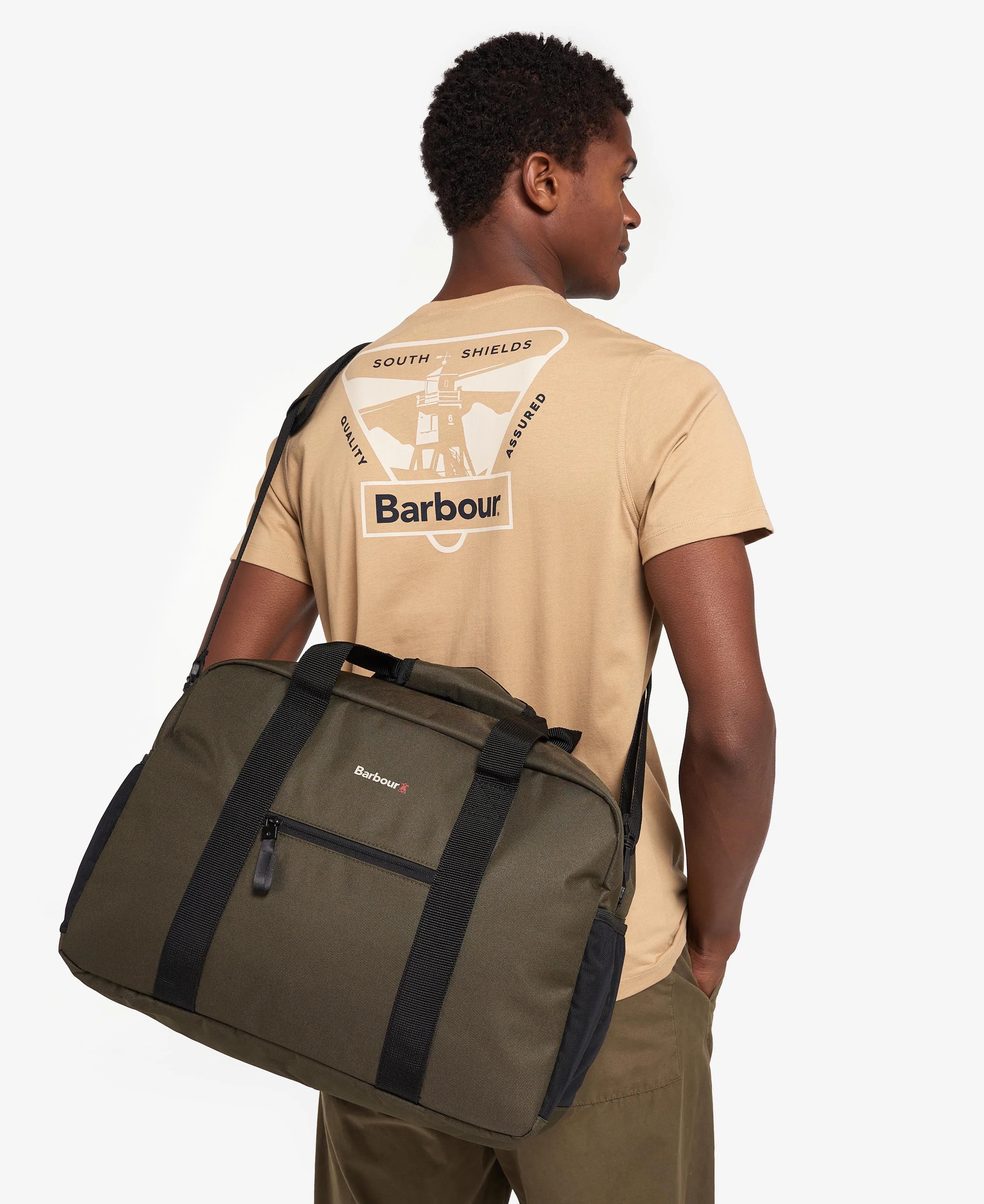 Barbour Arwin Canvas Holdall - Olive/Black