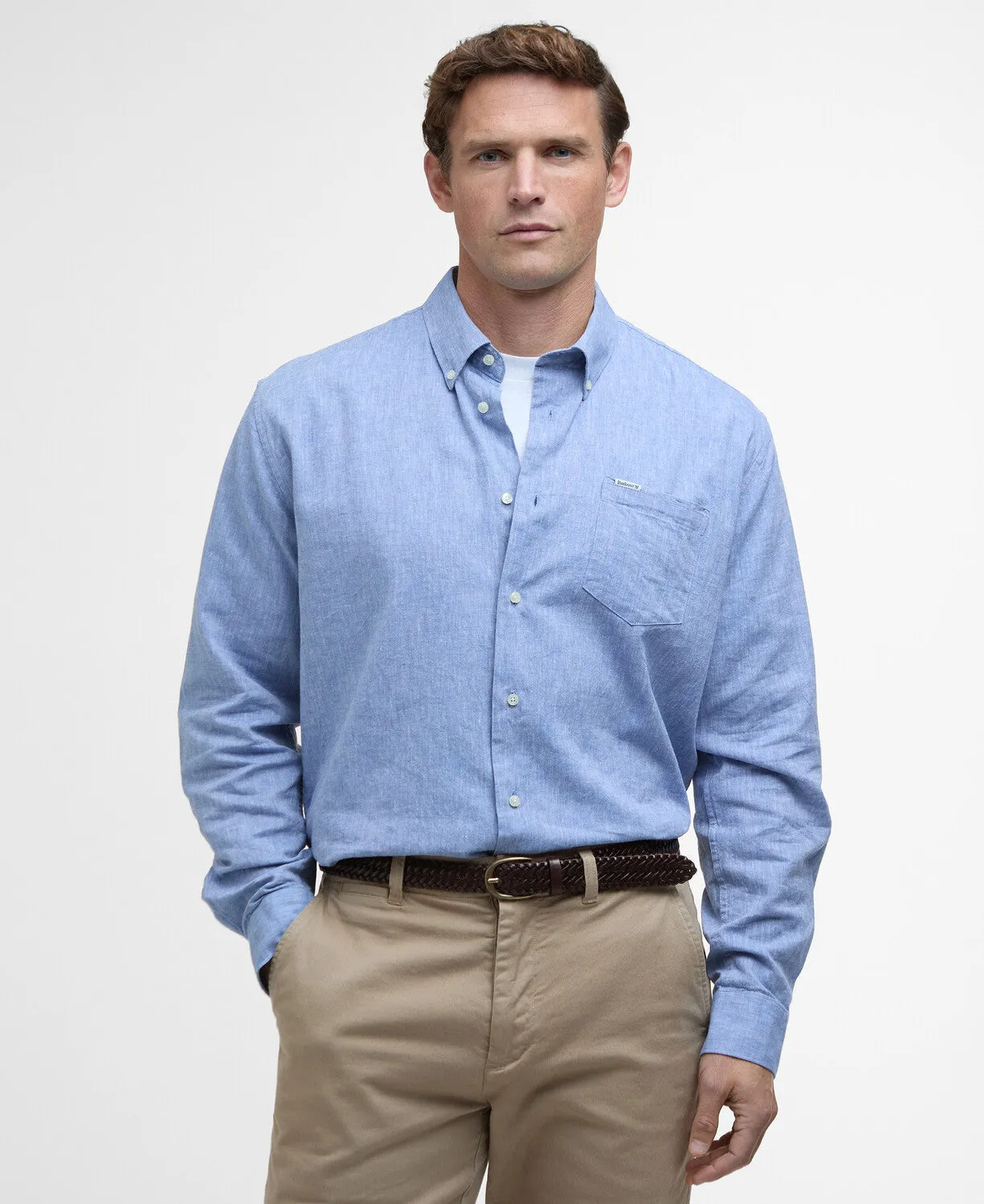 Barbour Nelson Linen Blend Regular Fit Shirt
