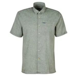Barbour Nelson Short-Sleeve Summer Shirt - Bleached Olive