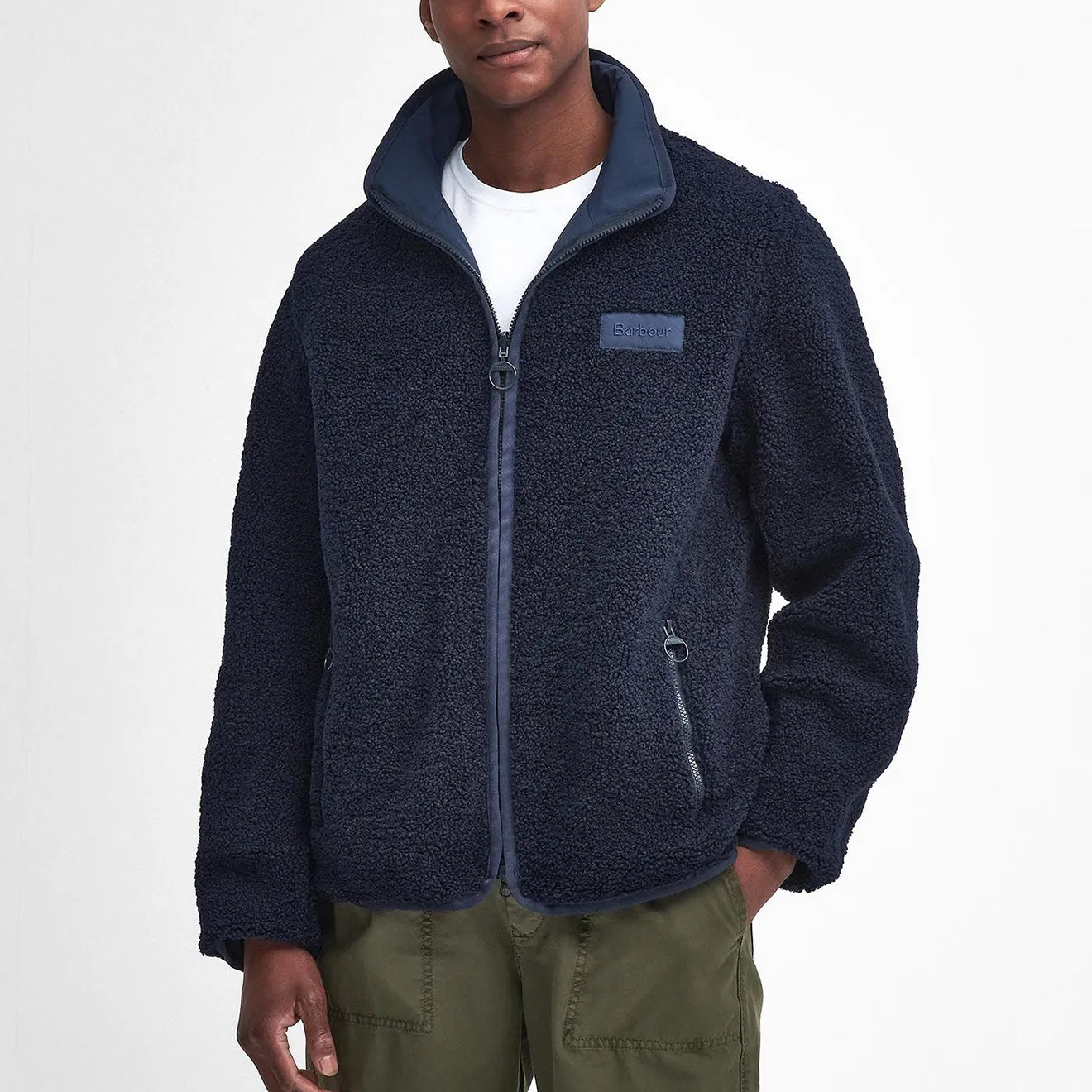 Barbour Reversible Fleece Jacket Navy