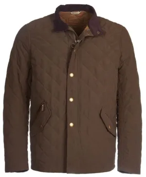 Barbour Shoveler Quilted Jacket (Dark Olive)