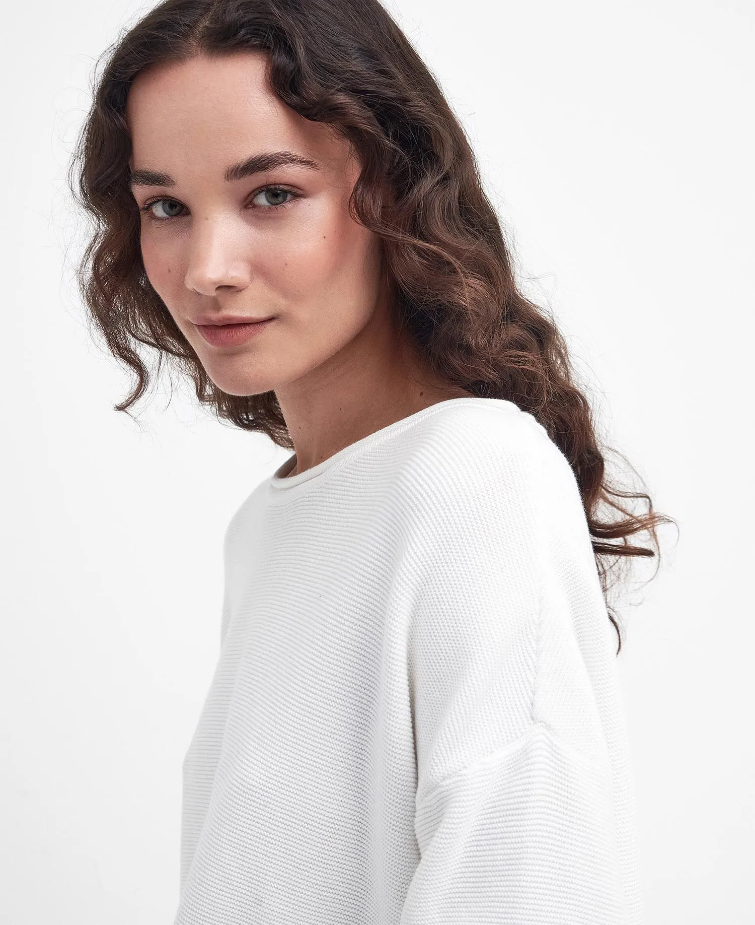 Barbour Women's Marine Knitted Jumper - Cloud