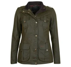 Barbour Women's Winter Defence Wax Jacket - Olive