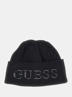 Black Agathe Beanie Guess