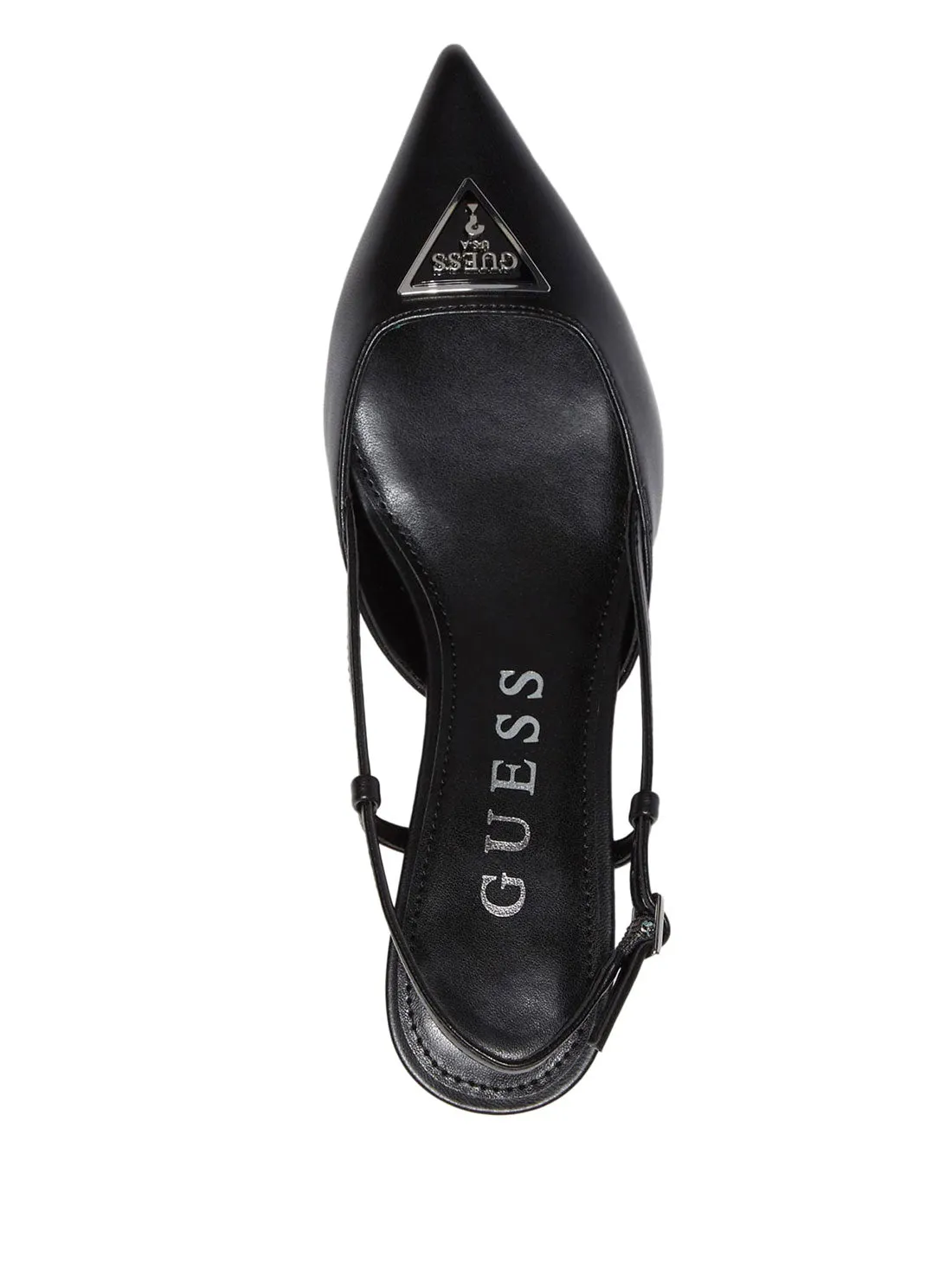 Black Jesson Sling Back Kitten Heels Guess
