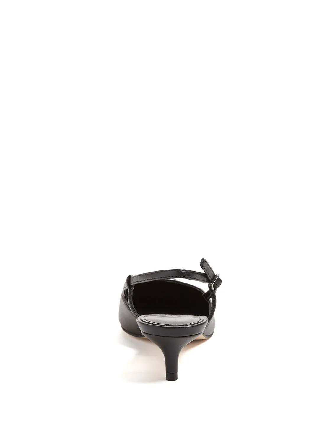 Black Jesson Sling Back Kitten Heels Guess