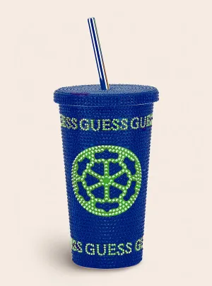 Blue Peony Logo Travel Tumbler Cup Guess
