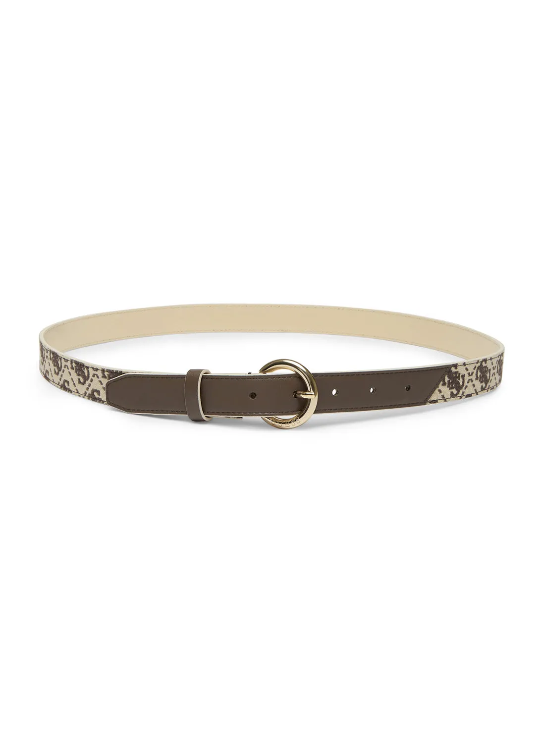 Brown Logo Izzy Adjustable Belt Guess