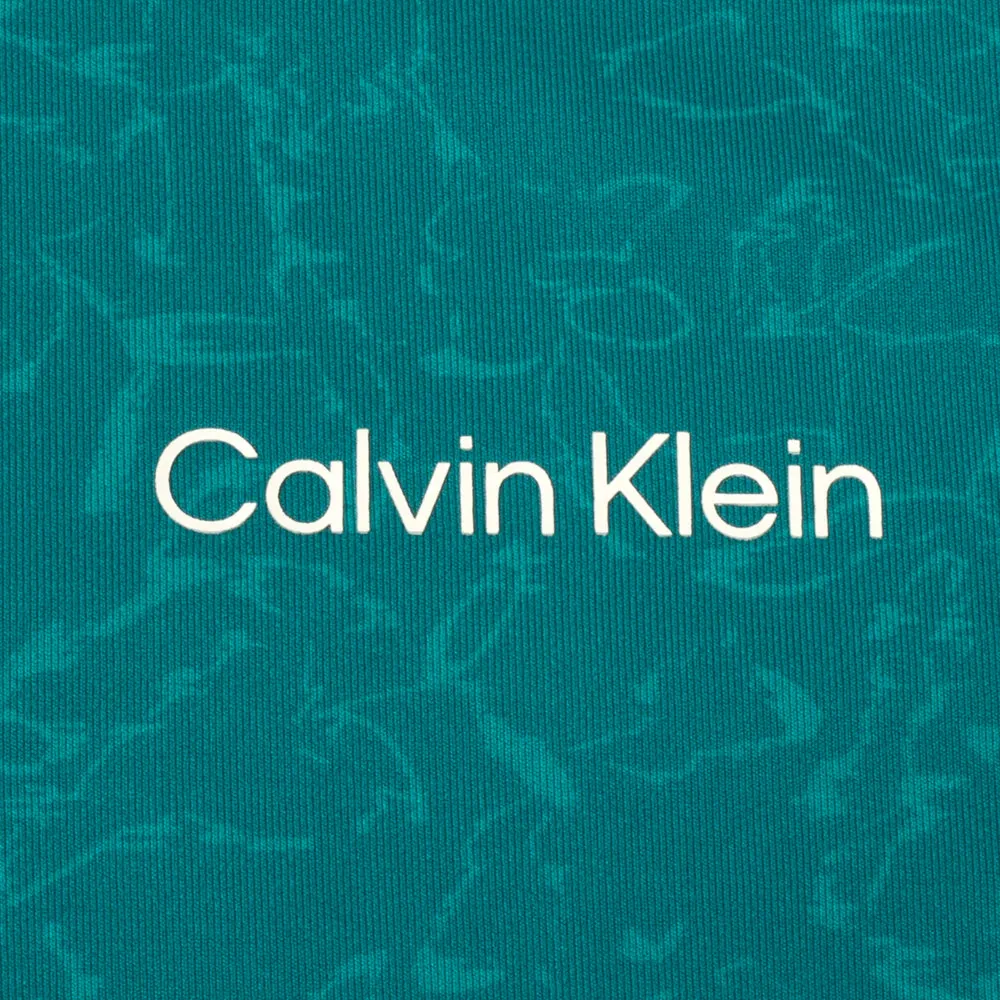 Calvin Klein Printed Newport Half Zip Pullover - Sea Green
