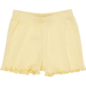COPENHAGEN COLORS Lt. Yellow Summer Pointelle Shorts