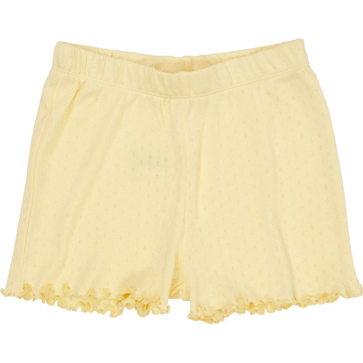 COPENHAGEN COLORS Lt. Yellow Summer Pointelle Shorts