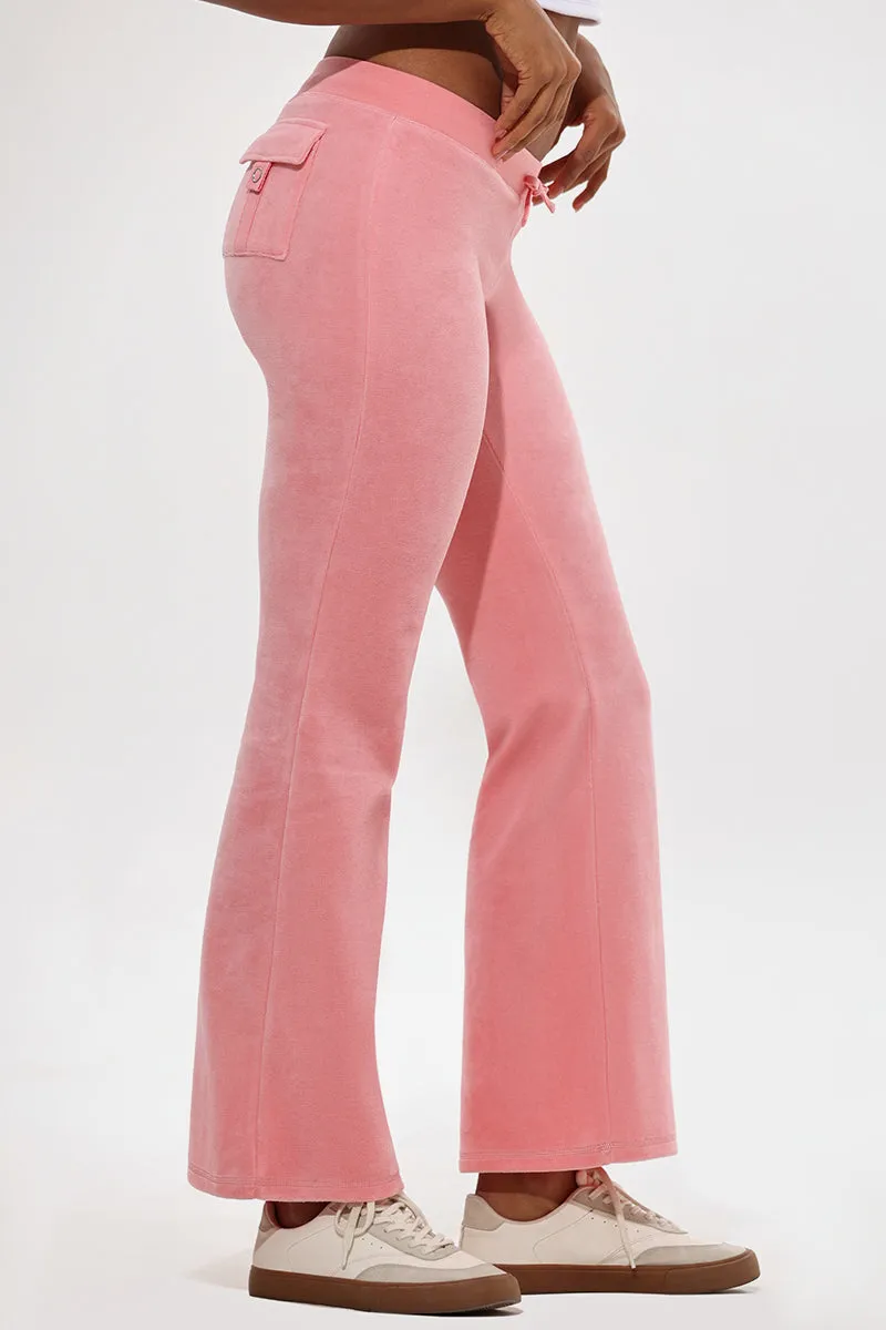 Crown Heritage Cotton Velour Track Pants by Juicy Couture