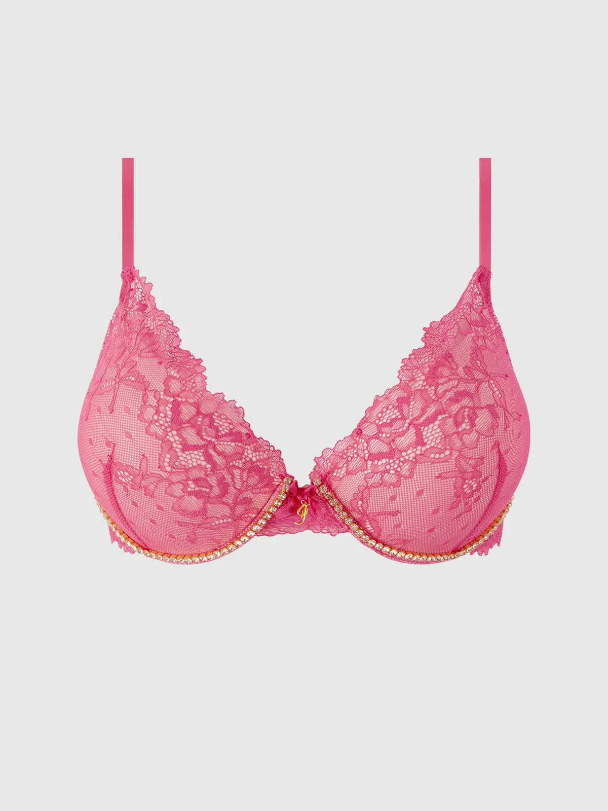 Elizabeth Lace & Rhinestone Push Up Demi by Frederick's of Hollywood