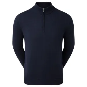 FootJoy Wool Blend 1/2 Zip Lined Pullover - Navy