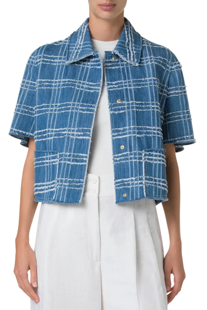 Fringed Check Jacket