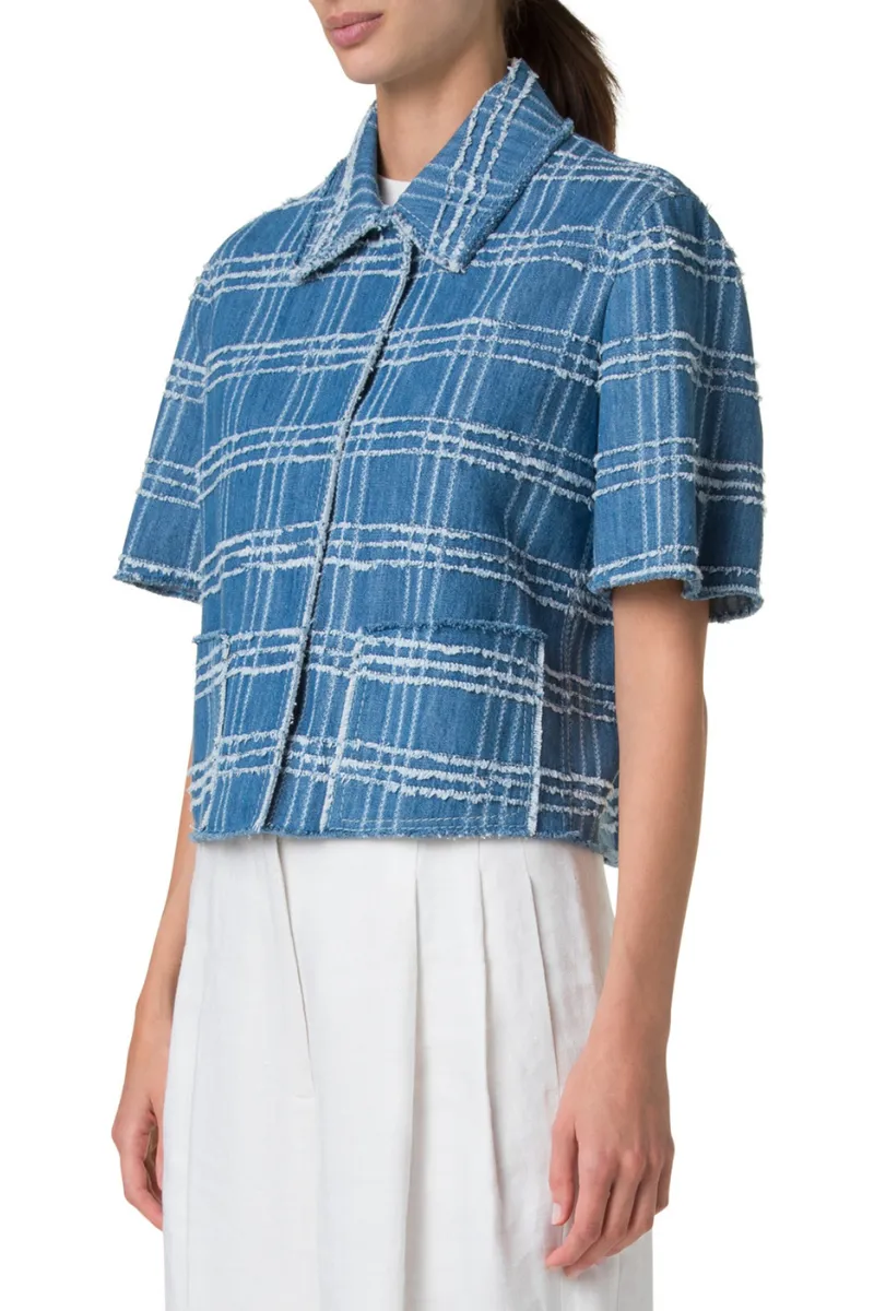 Fringed Check Jacket
