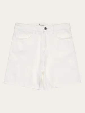 GALE straight mid-rise twill 5-pocket shorts - GOTS/Vegan - Egret Knowledge Cotton