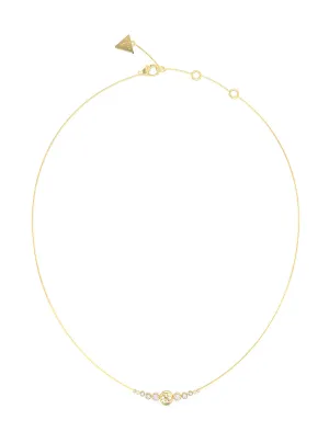 Gold Crystals Logo Necklace Guess