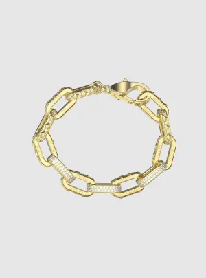 Gold Matelasse Pave Bracelet Guess