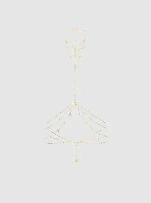Gold Multi Crystal Body Chain Guess