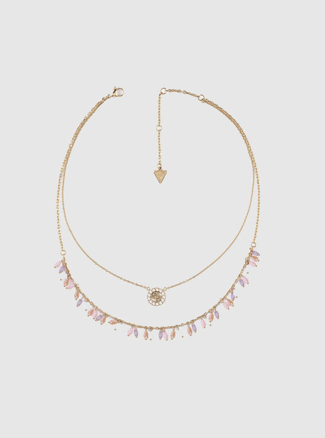 Gold Pearl Double Necklace Guess