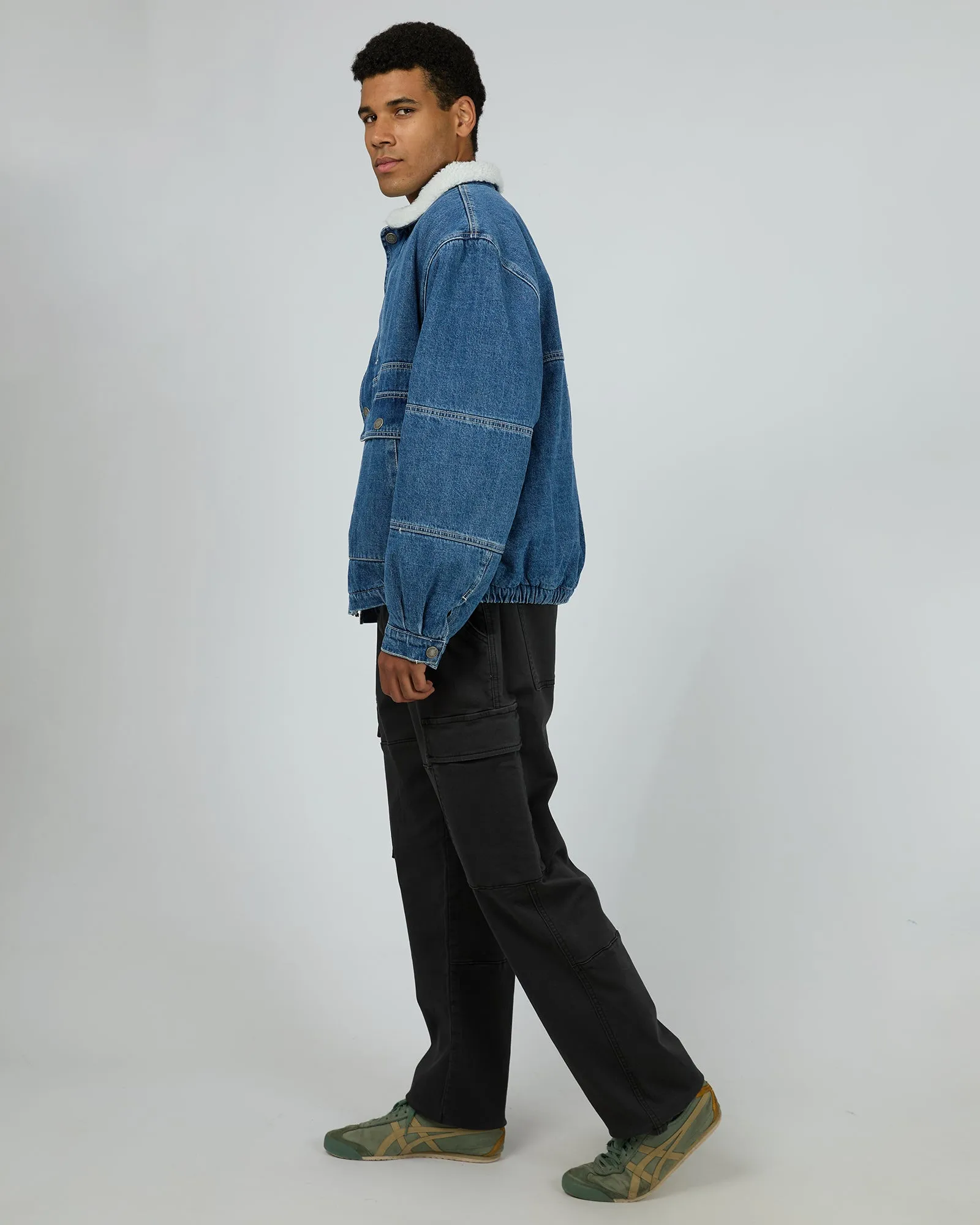 Harry Sherpa Jacket Blue