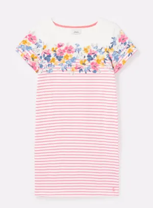 Joules Riviera Short Sleeve Jersey Dress - Border Stripe