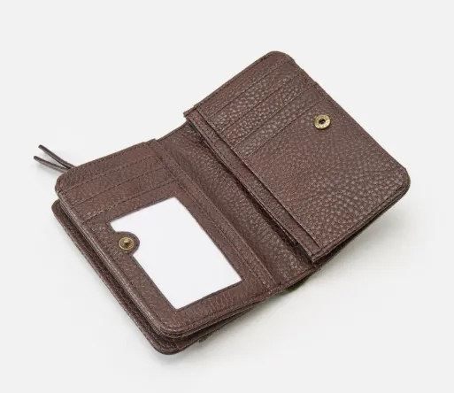 Joules Wyton Tweed Wallet - Green Check