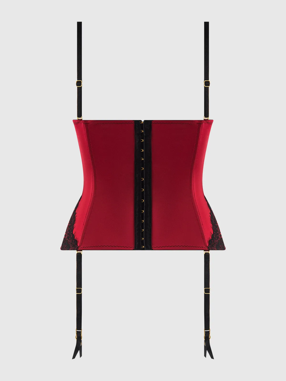 Lexi Liquid Satin Adjustable Push Up Corset by Frederick's of Hollywood