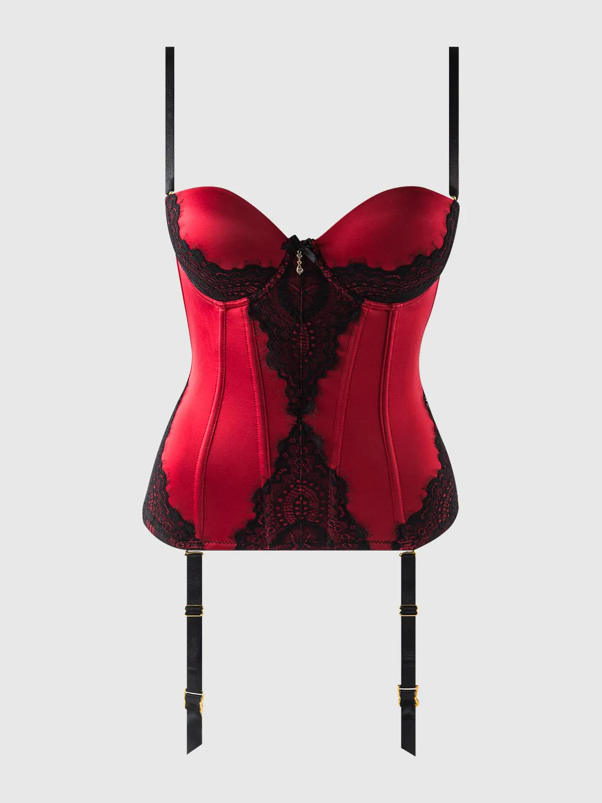 Lexi Liquid Satin Adjustable Push Up Corset by Frederick's of Hollywood