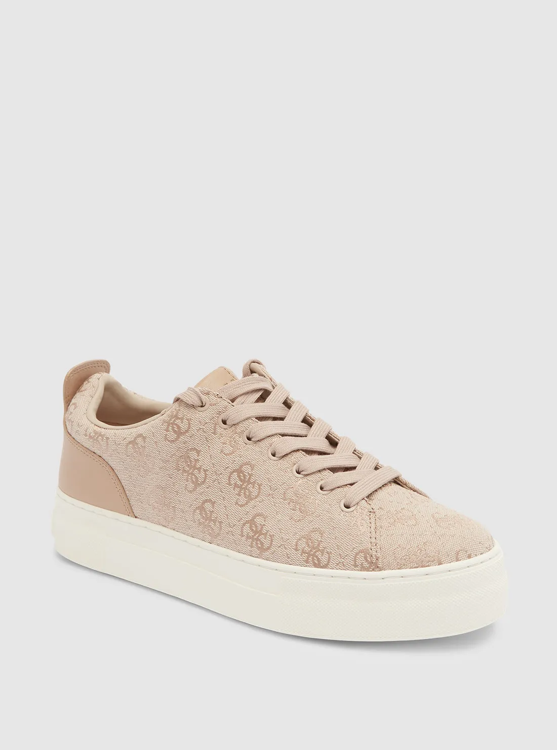 Light Pink Giaa Logo Low-Top Sneakers Guess