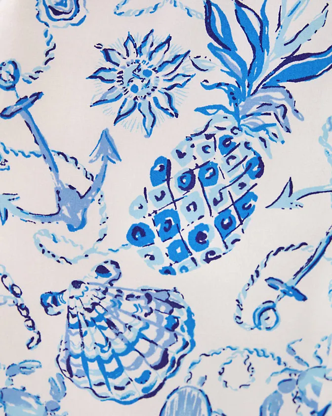 Lilly Pulitzer Anabelle Stretch Shift Dress - Resort White Barefoot Beachcombers