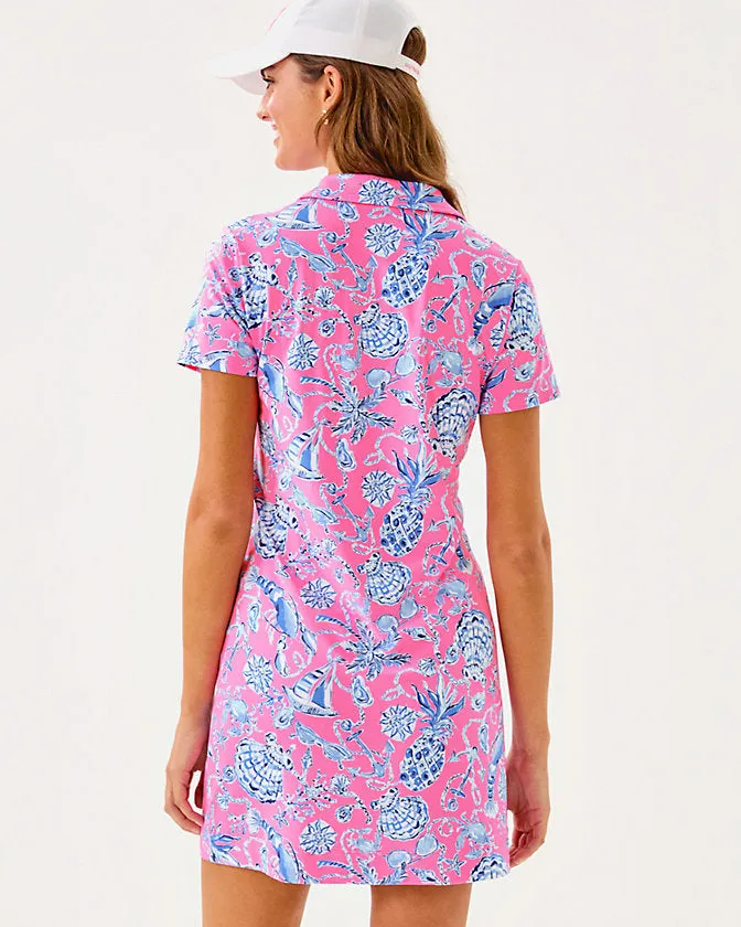 Lilly Pulitzer UPF 50  Dune Dress - Rousseau Pink Barefoot Beachcombers