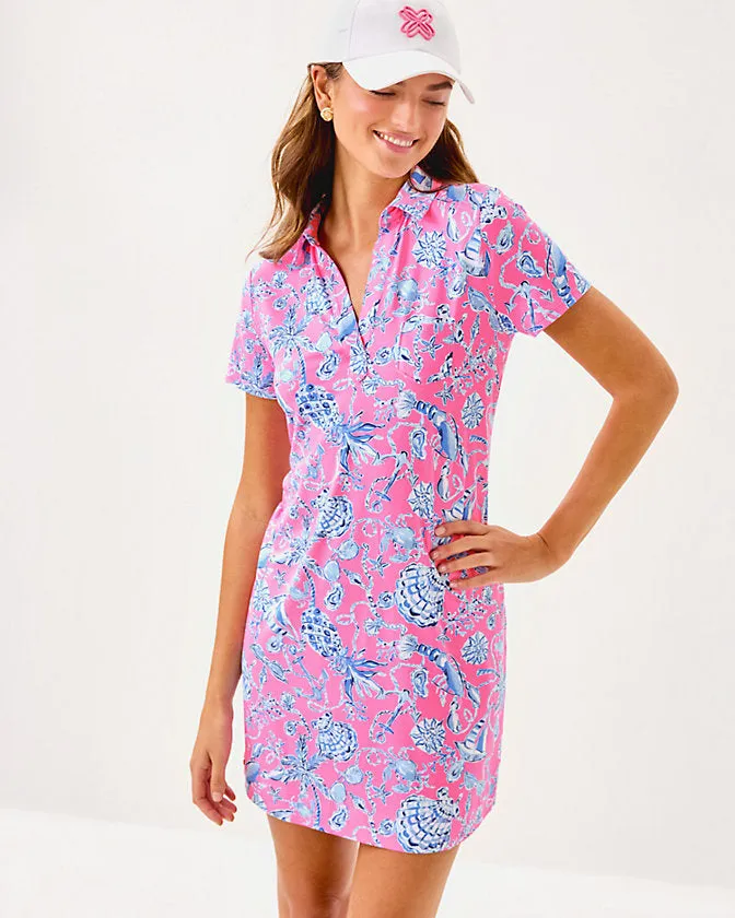 Lilly Pulitzer UPF 50  Dune Dress - Rousseau Pink Barefoot Beachcombers