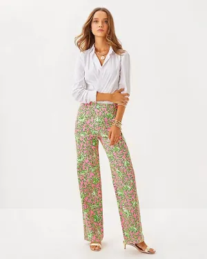 Lilly Pulitzer Women's 32" Ellamarie Pant - Rousseau Pink Mane Character Energy