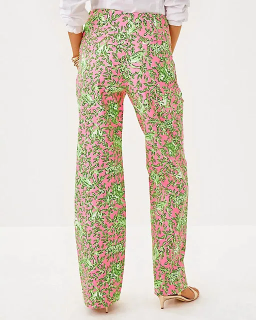 Lilly Pulitzer Women's 32" Ellamarie Pant - Rousseau Pink Mane Character Energy