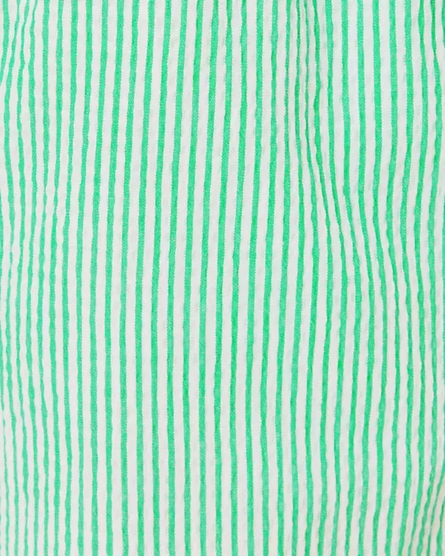 Lilly Pulitzer Women's 5" Croix High Rise Short - Spearmint Harbor Stripe