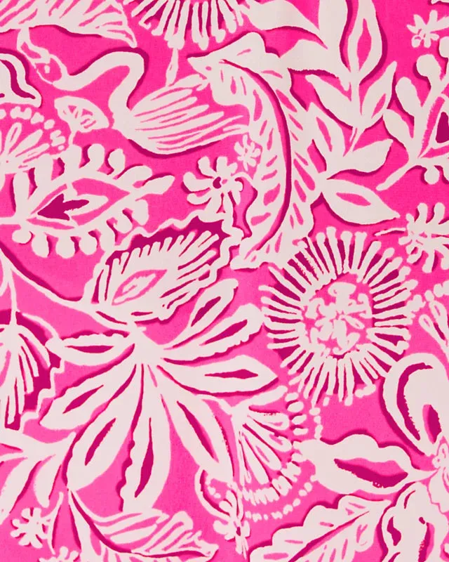 Lilly Pulitzer Women's Elsa Silk Top - Passion Fruit Pink Absolutely Flamazing