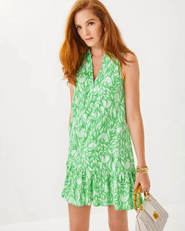Lilly Pulitzer Women's Riegan Dress - Fauna Green Tulip To Tango