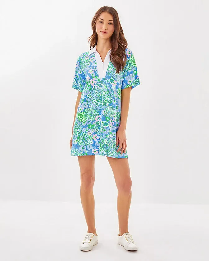 Lilly Pulitzer Women's UPF 50  Alden Dress - Sunwashed Blue Plumes In Bloom