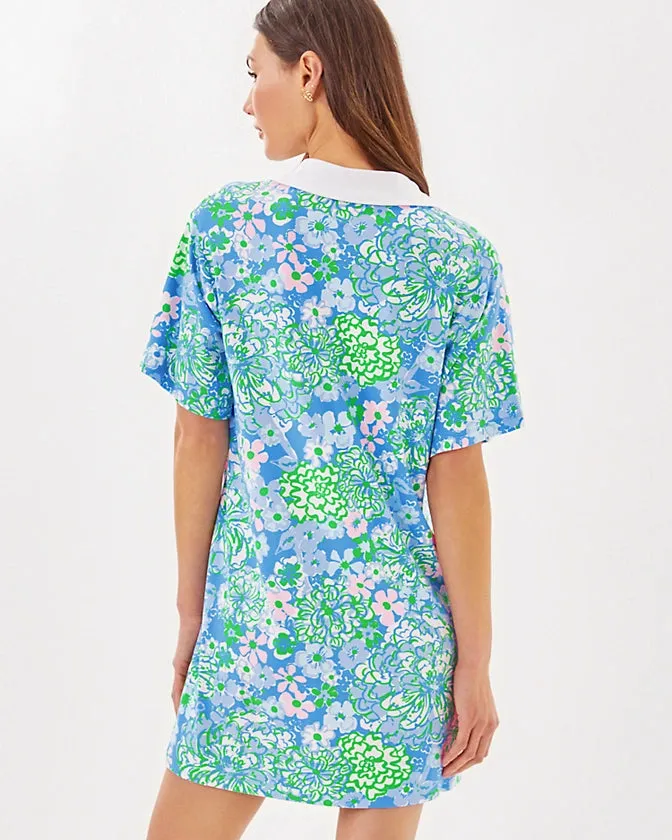 Lilly Pulitzer Women's UPF 50  Alden Dress - Sunwashed Blue Plumes In Bloom