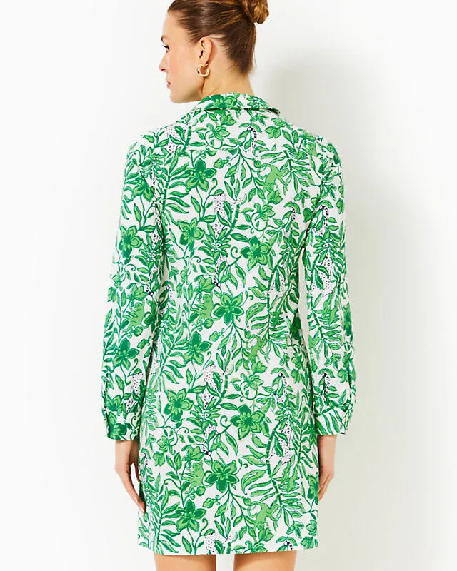 Lilly Pulitzer Women's UPF 50  Kindra Dress - Fiddle Leaf Green Lil Escape Plan