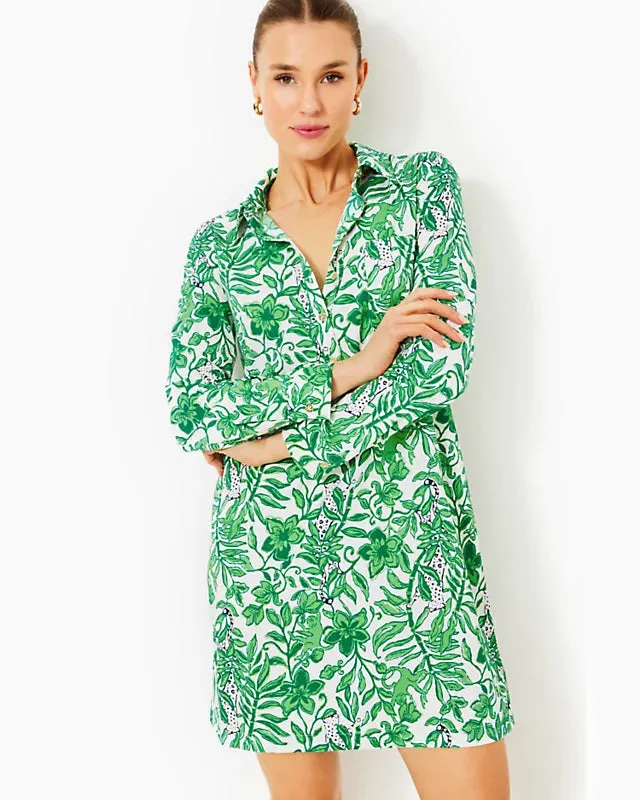 Lilly Pulitzer Women's UPF 50  Kindra Dress - Fiddle Leaf Green Lil Escape Plan