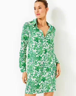 Lilly Pulitzer Women's UPF 50  Kindra Dress - Fiddle Leaf Green Lil Escape Plan