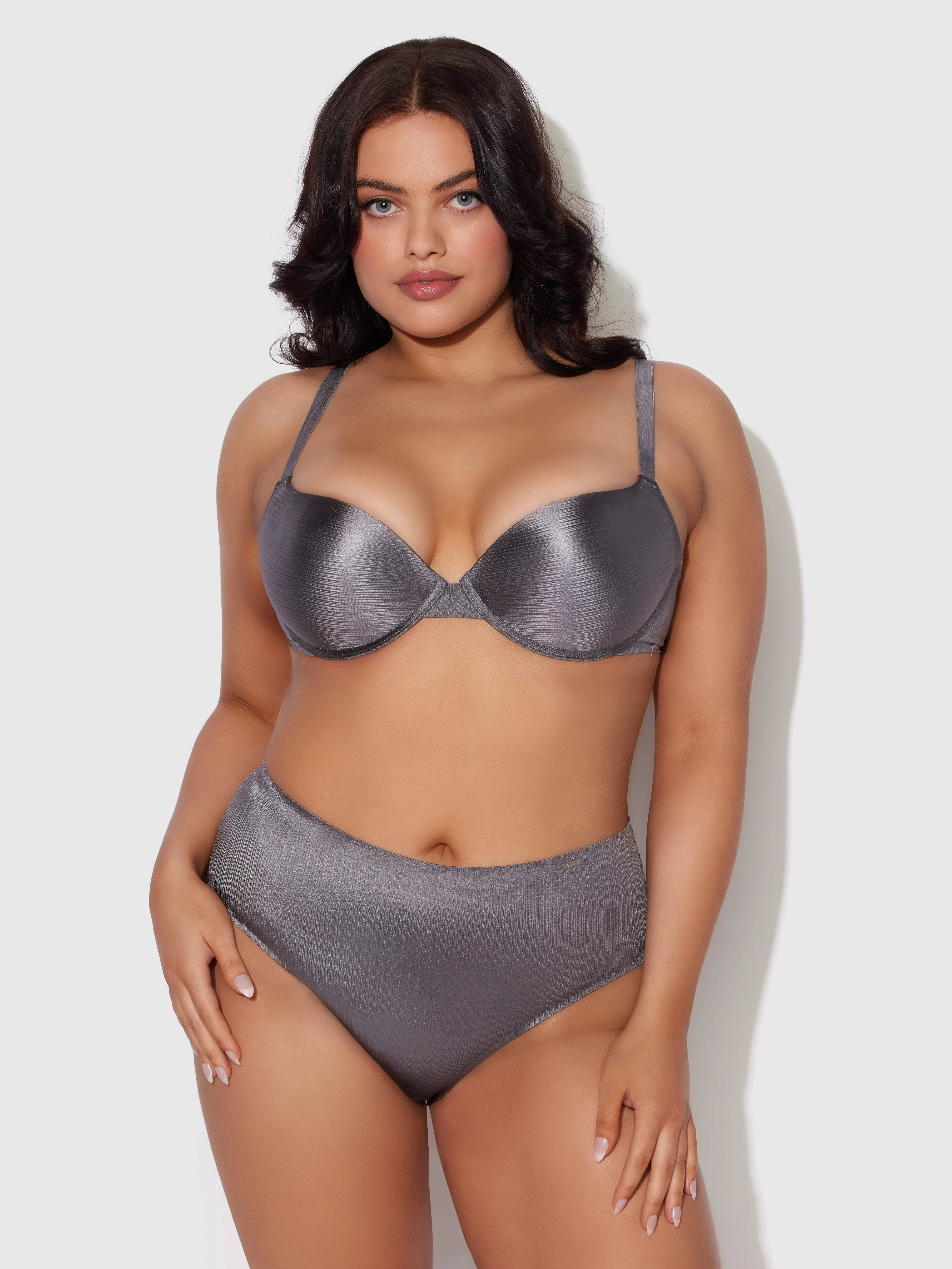 Mira Shimmer Micro Push Up T-Shirt Bra by Frederick's of Hollywood