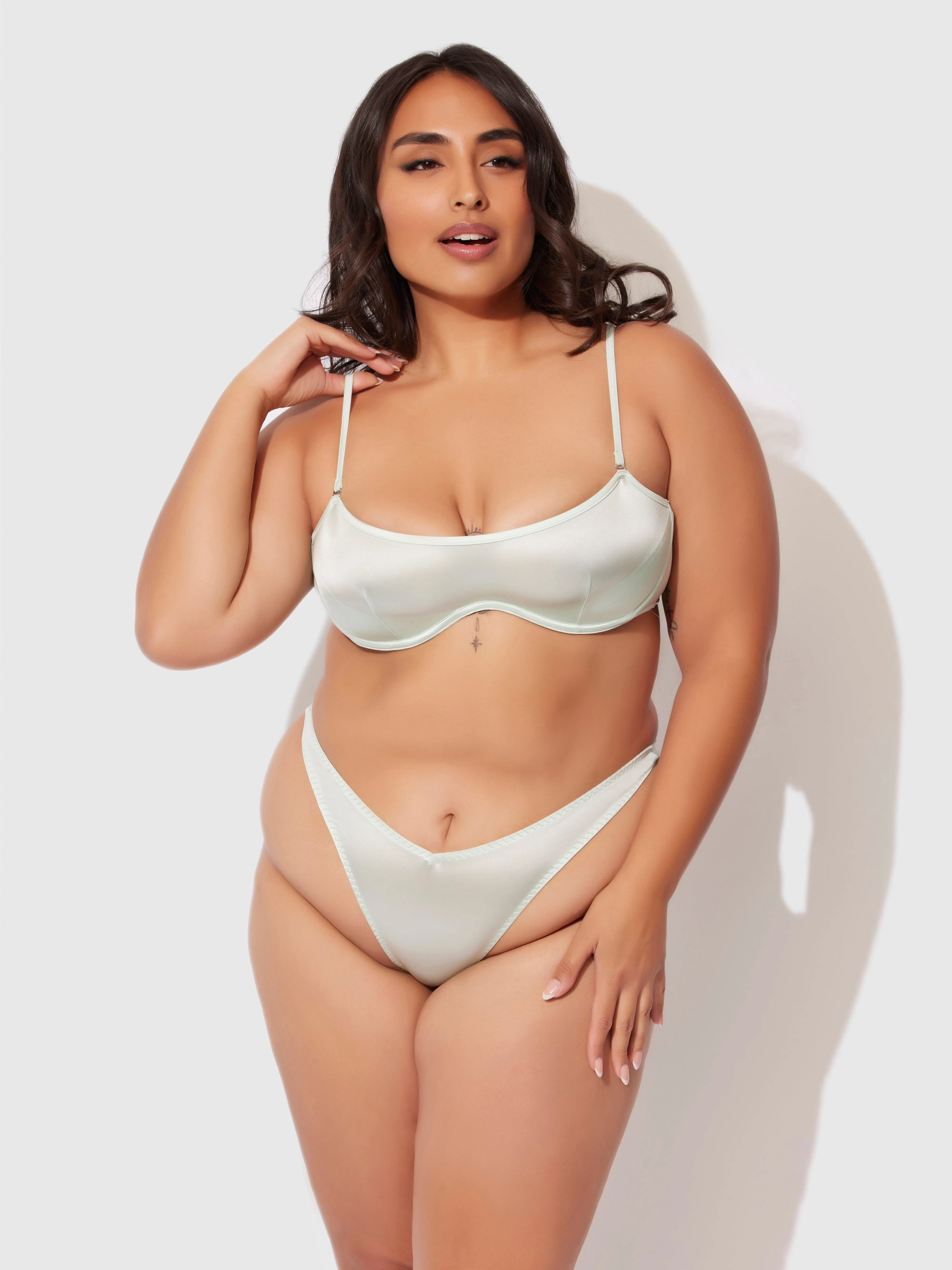 Neev Oil Slick Unlined Bandeau Bra by Frederick's of Hollywood