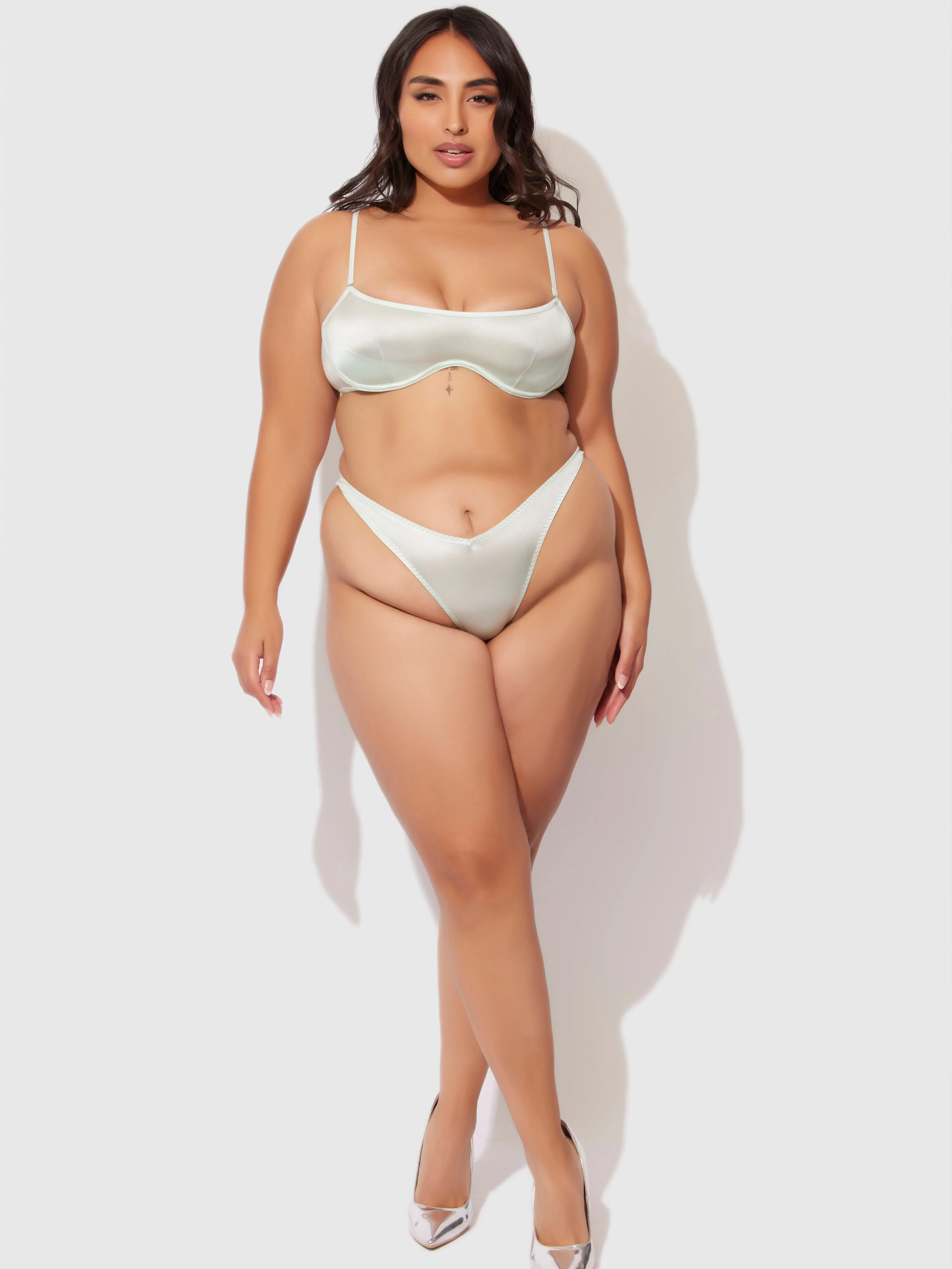 Neev Oil Slick Unlined Bandeau Bra by Frederick's of Hollywood