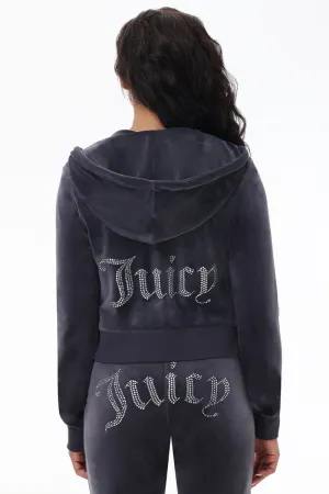 OG Big Bling Velour Hoodie by Juicy Couture